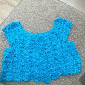 Hand crochet vest